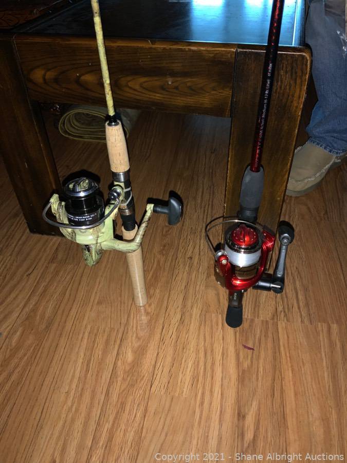 2 Fishing rods and reels jimmy houston and shakespear Auction