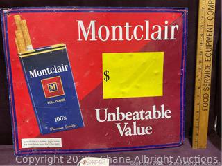 montclair cigarettes near me Montclair cigarette metal sign Auction