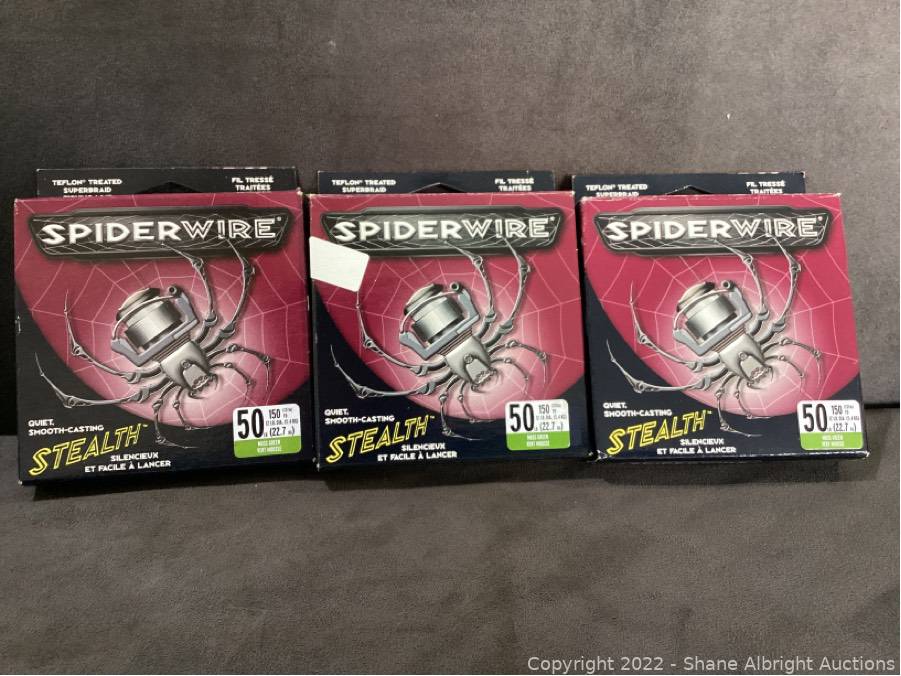 Spider wire 50 lb fishing line. Lot of 3 Auction