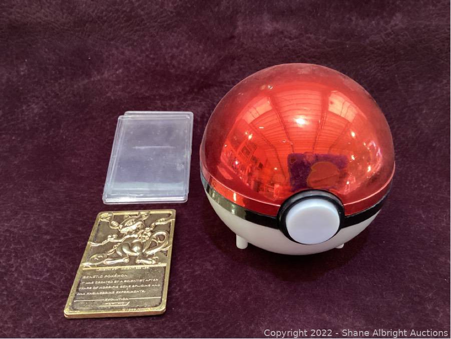 Gold plated Pokmon card and poke ball Auction | Shane Albright Auctions