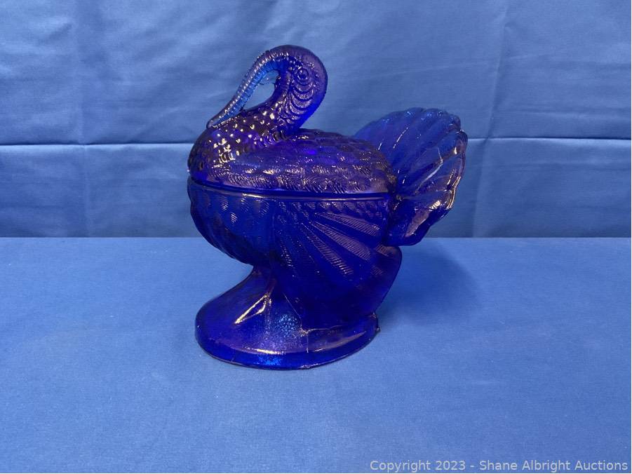 Cobalt Blue Turkey Candy Dish Auction | Shane Albright Auctions