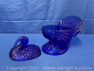 Cobalt Blue Turkey Candy Dish Auction | Shane Albright Auctions