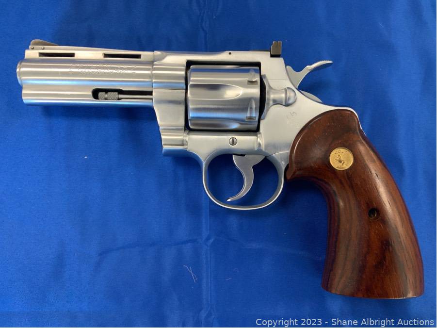 Colt python 357 magnum stainless 4” Auction | Shane Albright