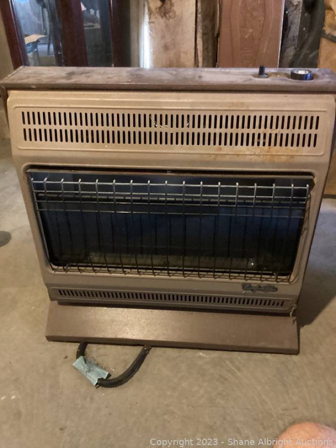 Comfort glow, Desa N.G. blue flame heater with fan motor. 28 k btu. Auction  | Shane Albright Auctions