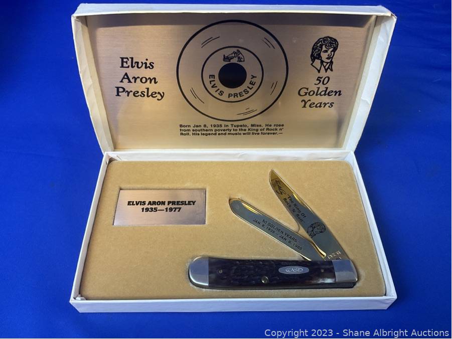 Case XX Elvis Presley Trapper Jigged Bone Knife Auction | Shane