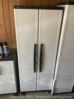 Black & Decker Plastic Storage Cabinet 27” x 15” x 68” Auction